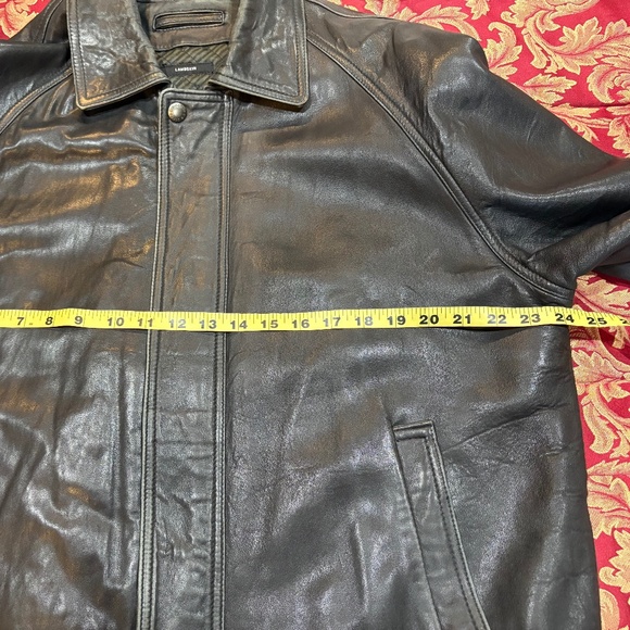 Clairborne Lamb Black Leather Bomber Jacket Men's L - Picture 2 of 16